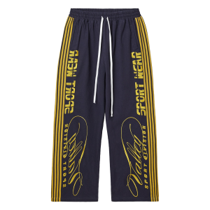 Cursive Track Pants "Navy" VAL431