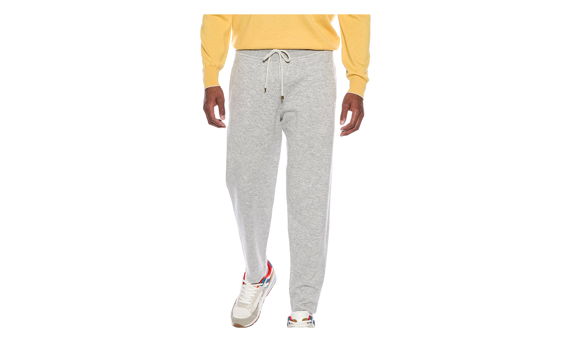 Drawstring Knit Trousers "Gray" BRUN436