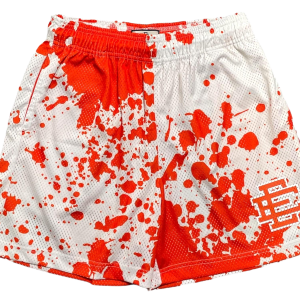 EE Basic Short "White / Orange Paint Spill" EE979