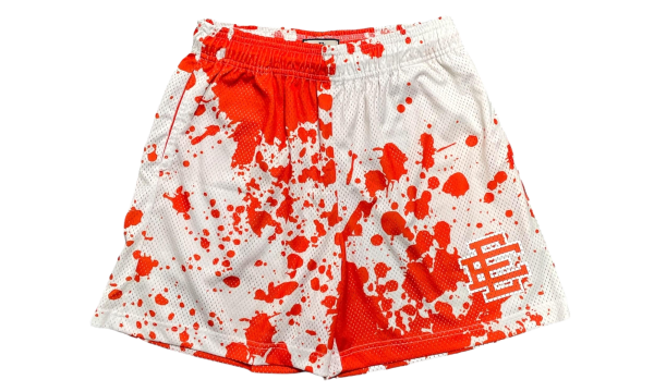 EE Basic Short "White / Orange Paint Spill" EE979