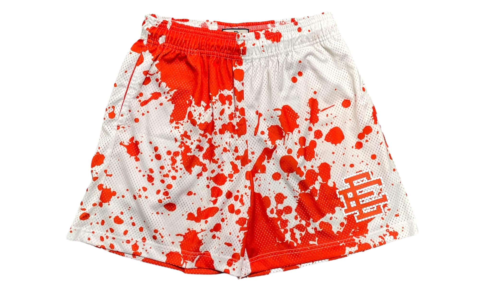 EE Basic Short "White / Orange Paint Spill" EE979