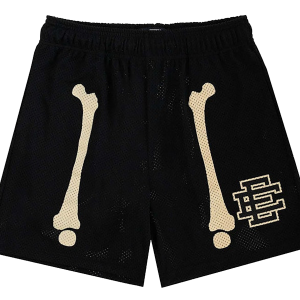 EE Basic Shorts "Bones - Mesh Black/ White Bones" EE751