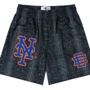 EE Basic Shorts "NY METS - Black/ Blue" EE796