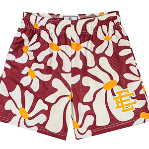 EE Basic Shorts "Red Daisies / Yellow" EE230
