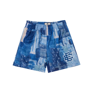 EE Basic Shorts "SS23 - BLUE BORO PATCHWORK" EE040