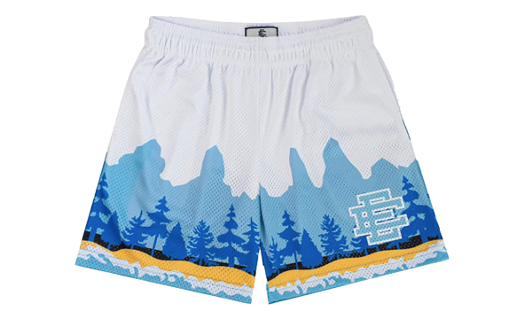 EE Basic Shorts "SS24 - White/Aqua" EE709