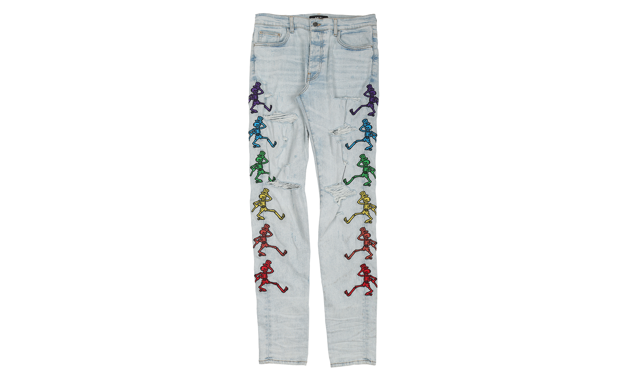 Grateful Dead Patch Jeans "Light Indigo / Multicolor" MDS018 421