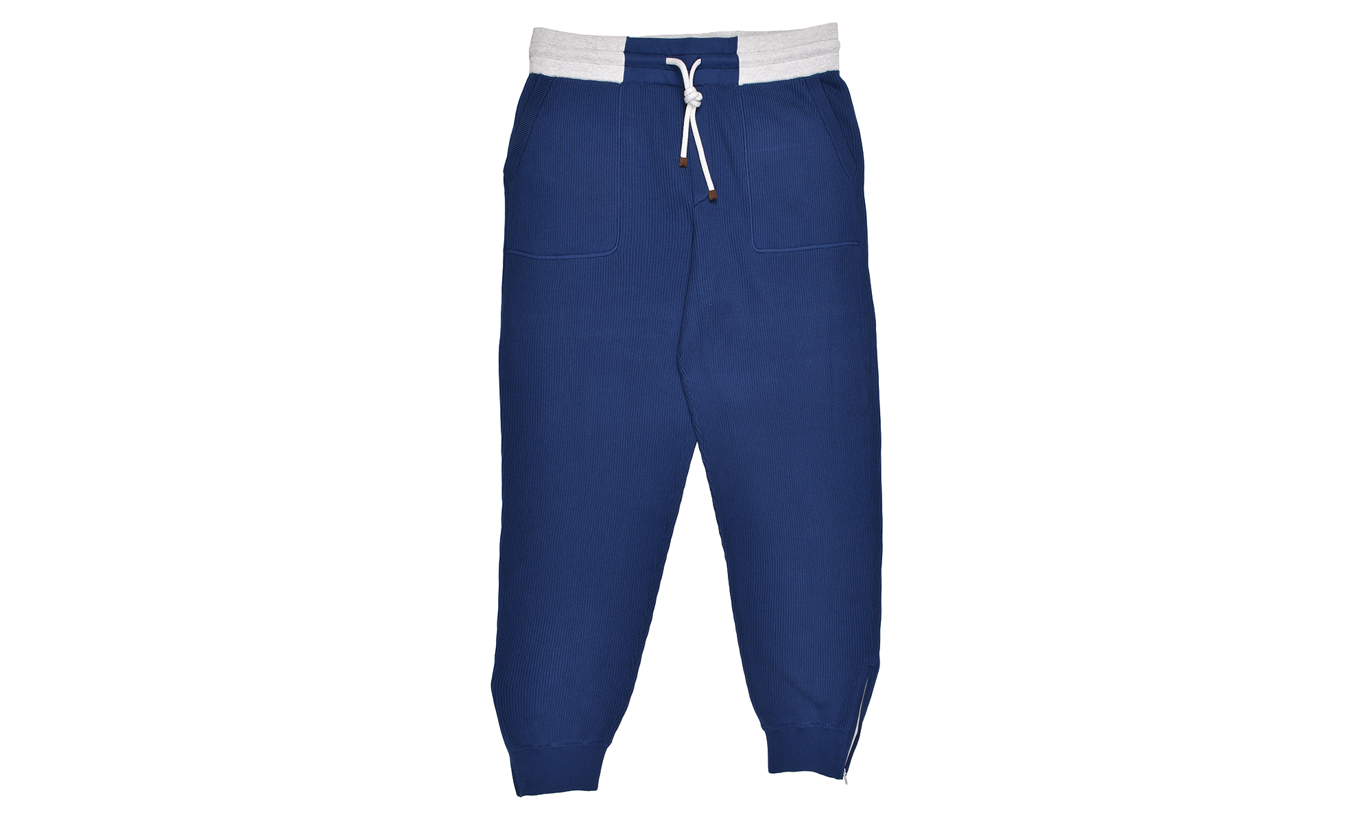 Knit Trousers With Drawstring "Blue" BRUN324