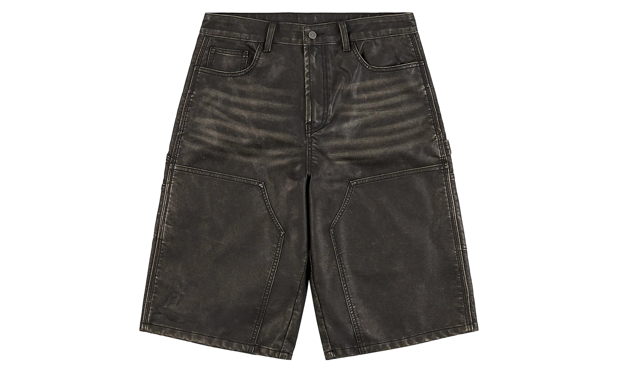 Leather Shorts "Black" BK036