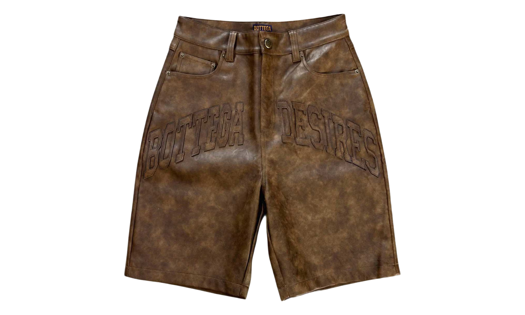 Leather Shorts "Brown" BD036