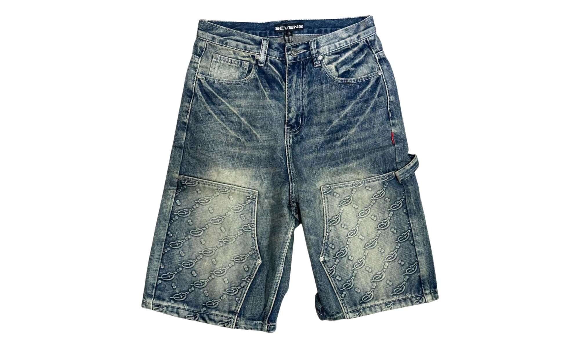 Monogram Denim Shorts "Blue" TS7077