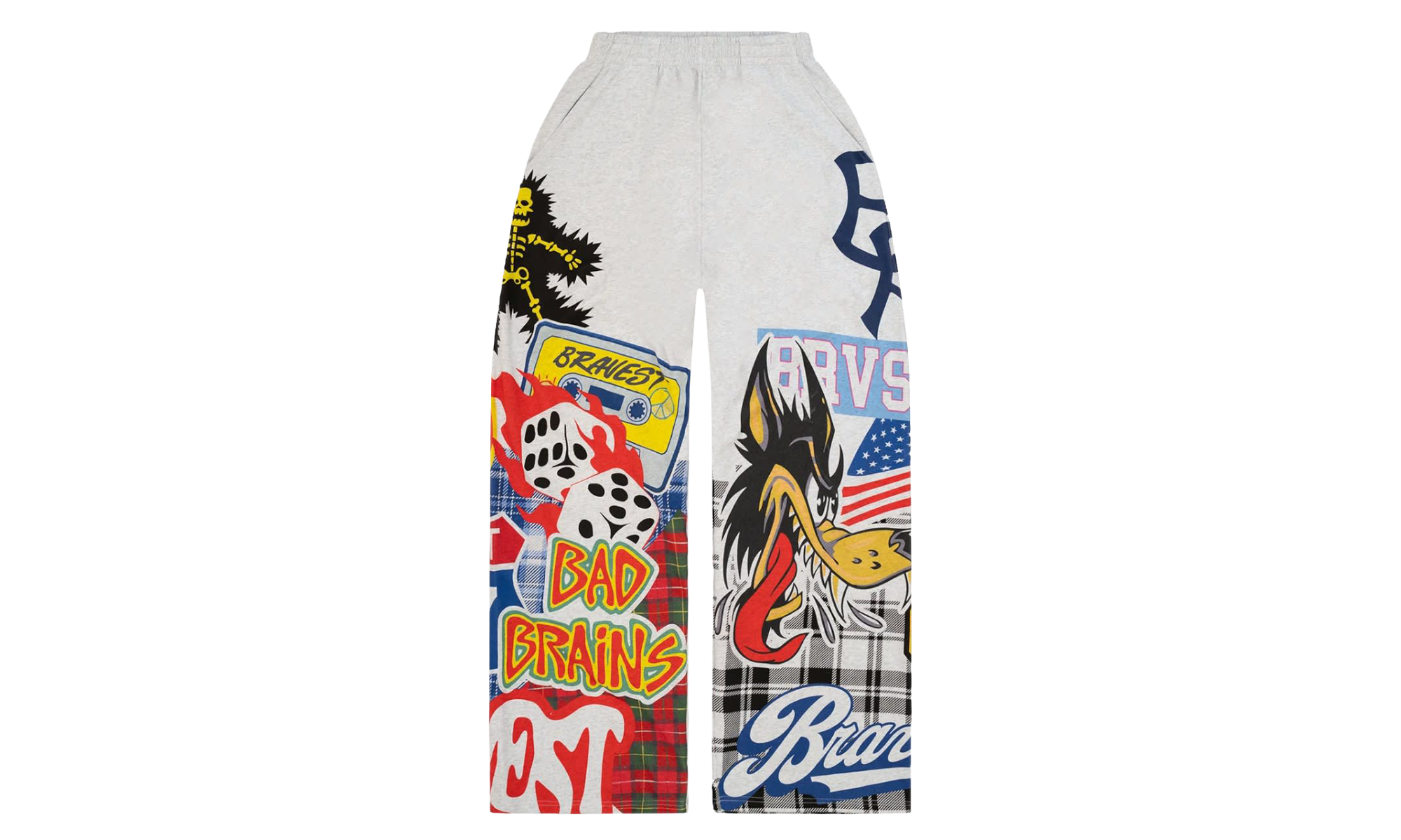 Patchwork Baggy Sweatpants "White" BS158