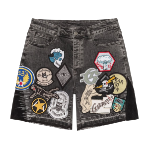 Patchwork Denim Shorts V2 "Grey" 4ECLO116