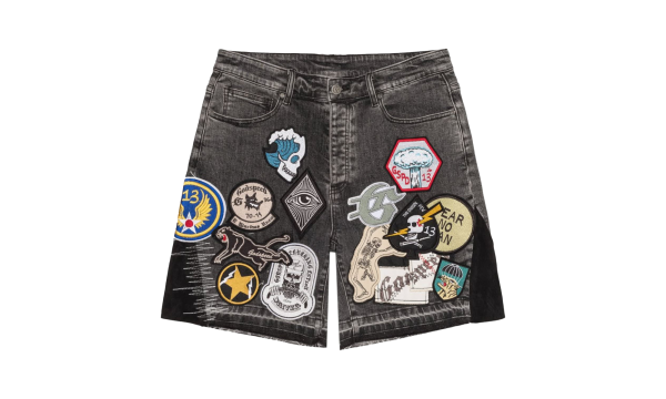Patchwork Denim Shorts V2 "Grey" 4ECLO116