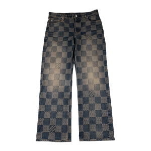 PATCHWORK MONOGRAM JEANS "Washed Denim" LV01