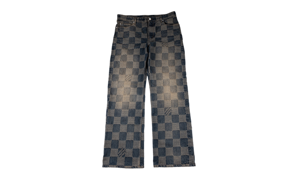 PATCHWORK MONOGRAM JEANS "Washed Denim" LV01