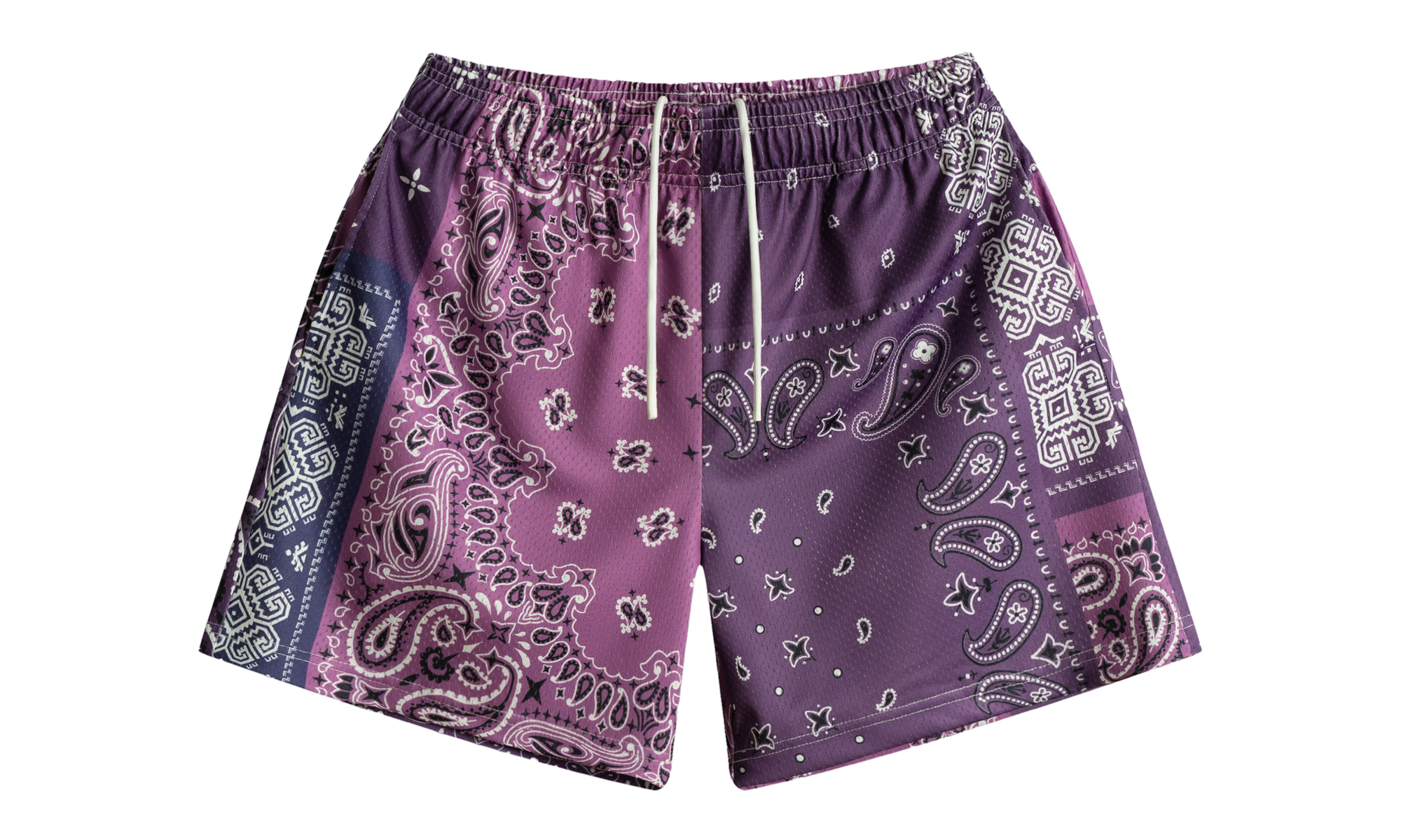 Patchwork Paisley Shorts "Purple" BS112