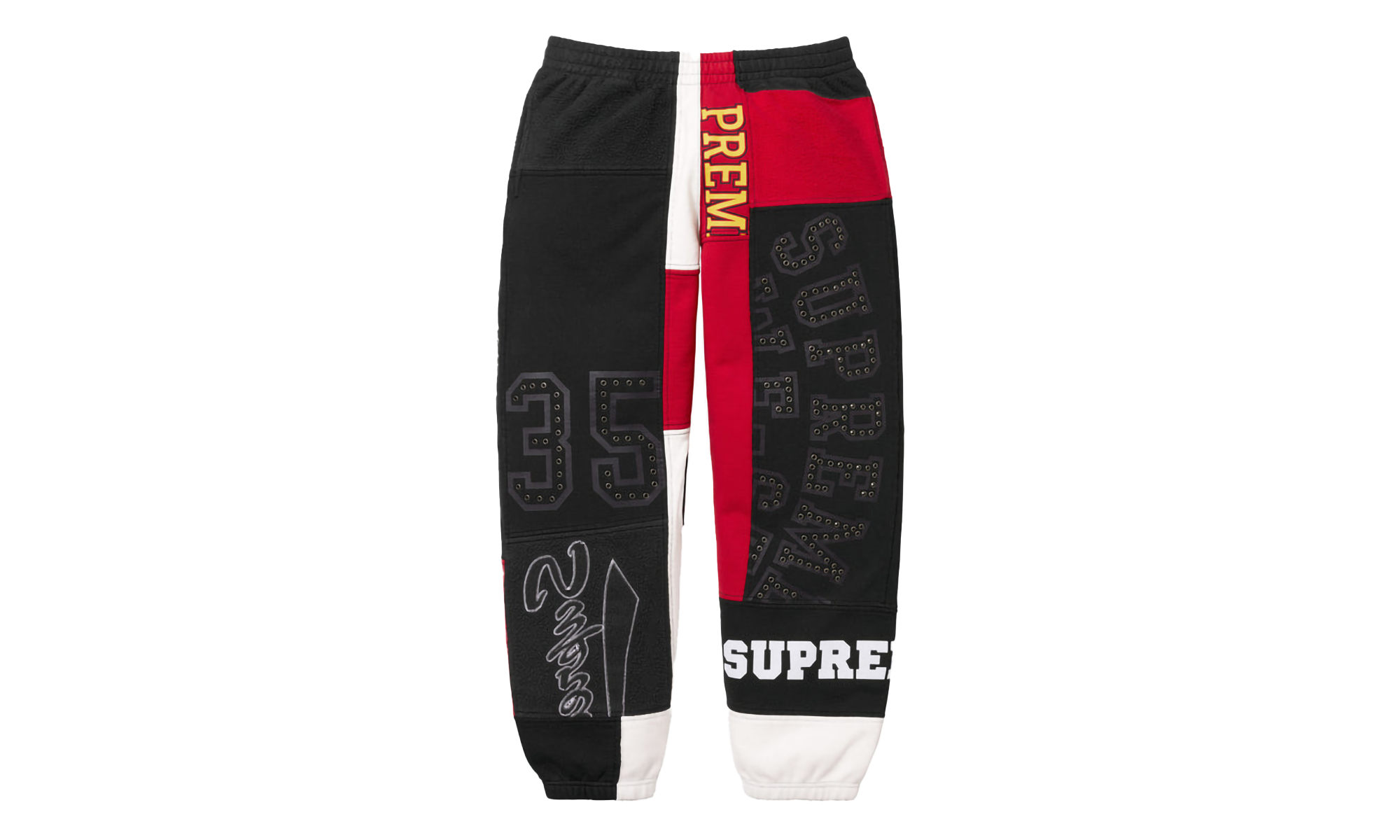 Patchwork Sweatpant "SS25 - Black" SU25505