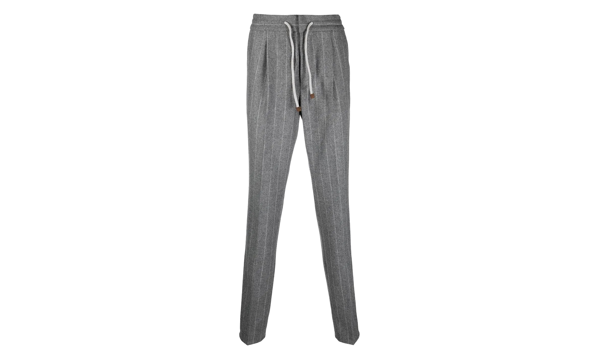 Pinstripe Drawstring Trousers "Gray" BRUN296