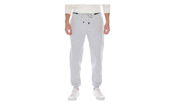 Ribbed Drawstring Trousers "Gray" BRUN317