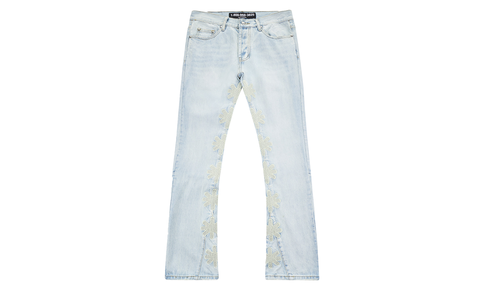 Studded Denim Pants "Bone" LSDSSBO