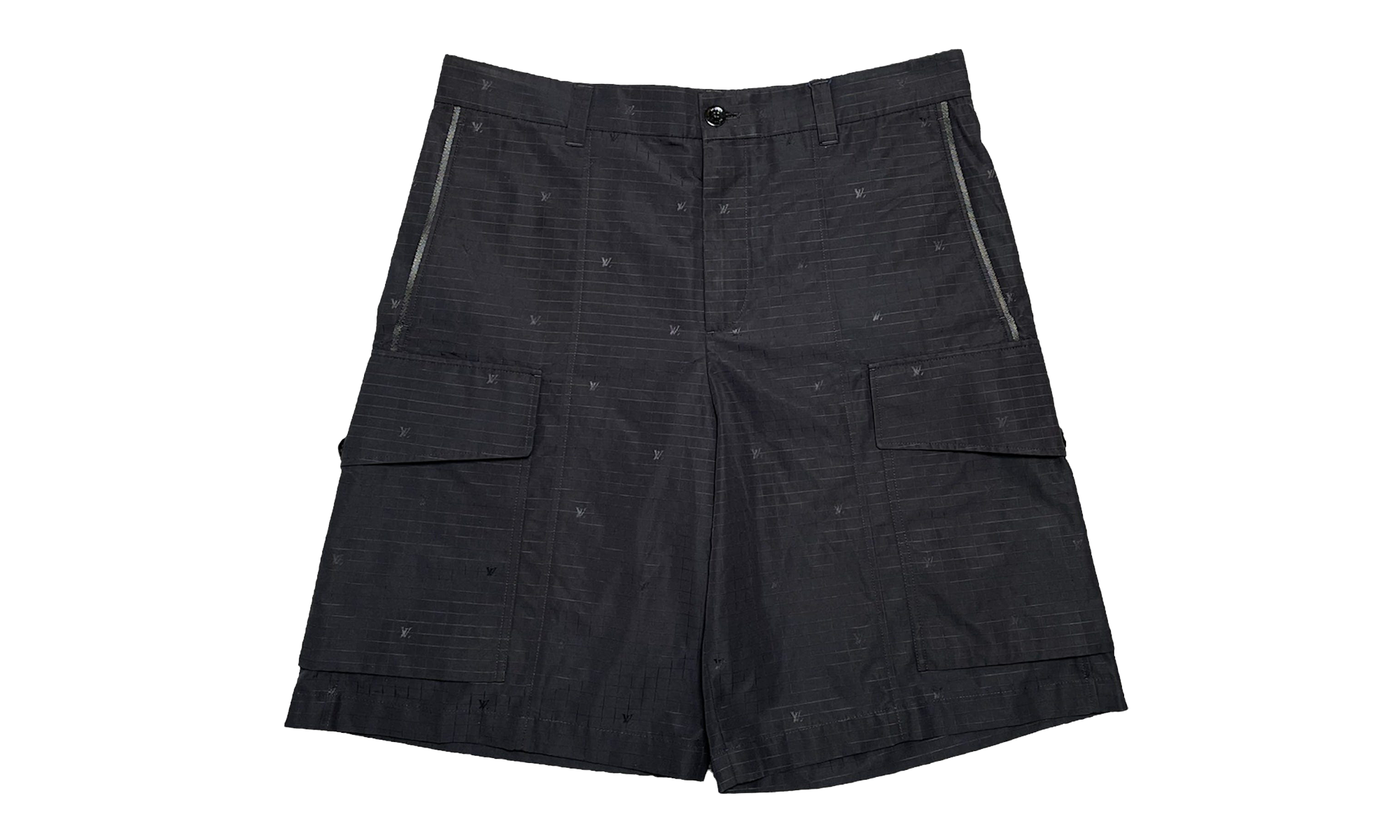 Technical Grid Cargo Shorts "Black" 1ABJI9