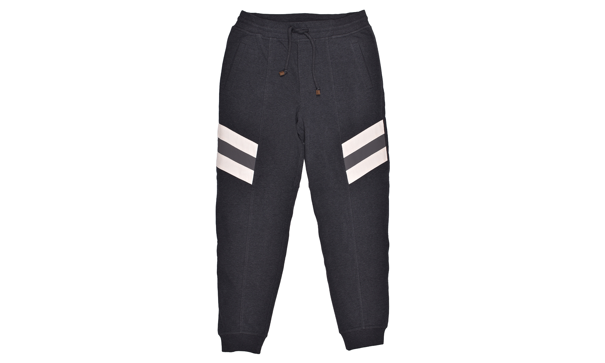 Two-Tone Athletic Trousers "Anthracite" BRUN194