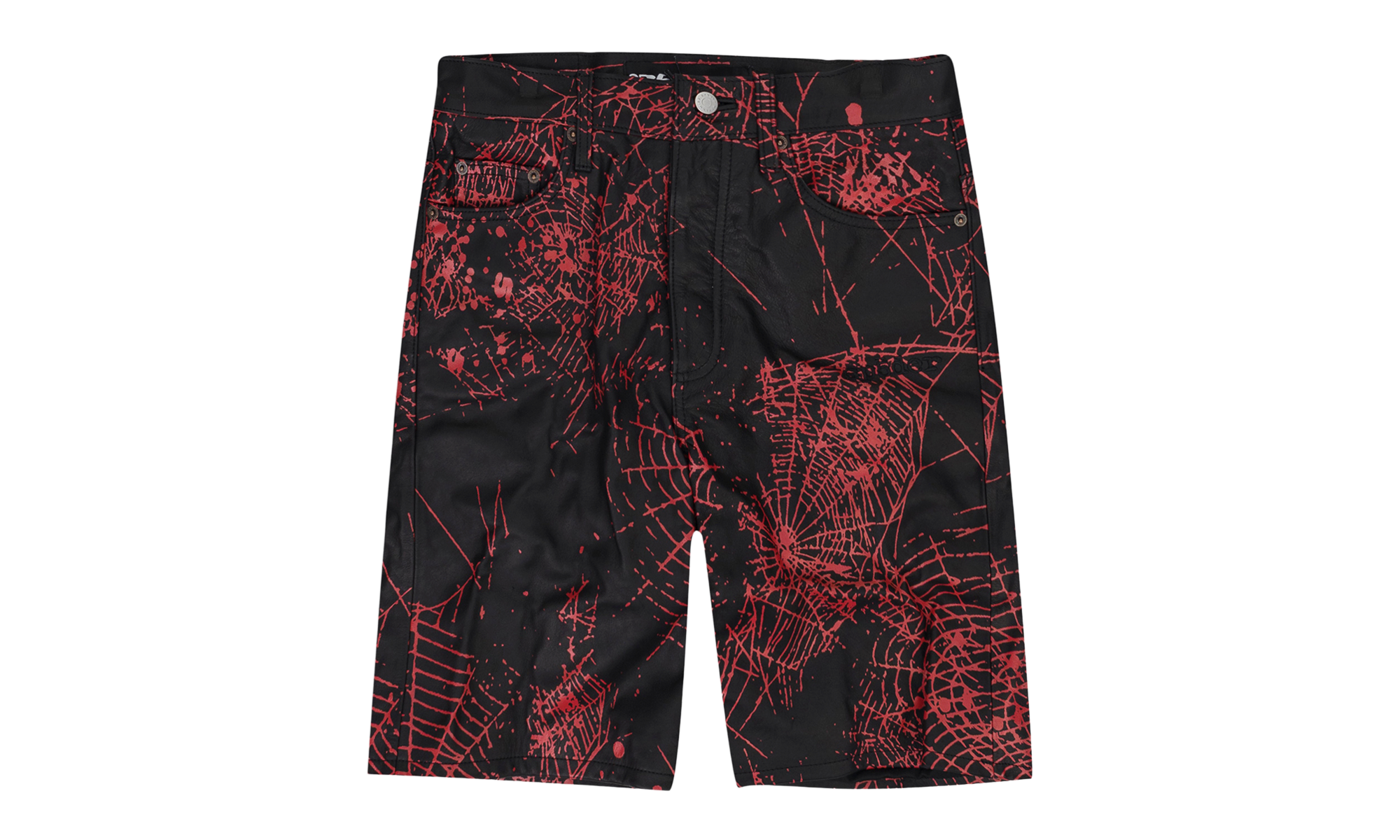 Web V2 Leather Shorts "Black" SP5der480