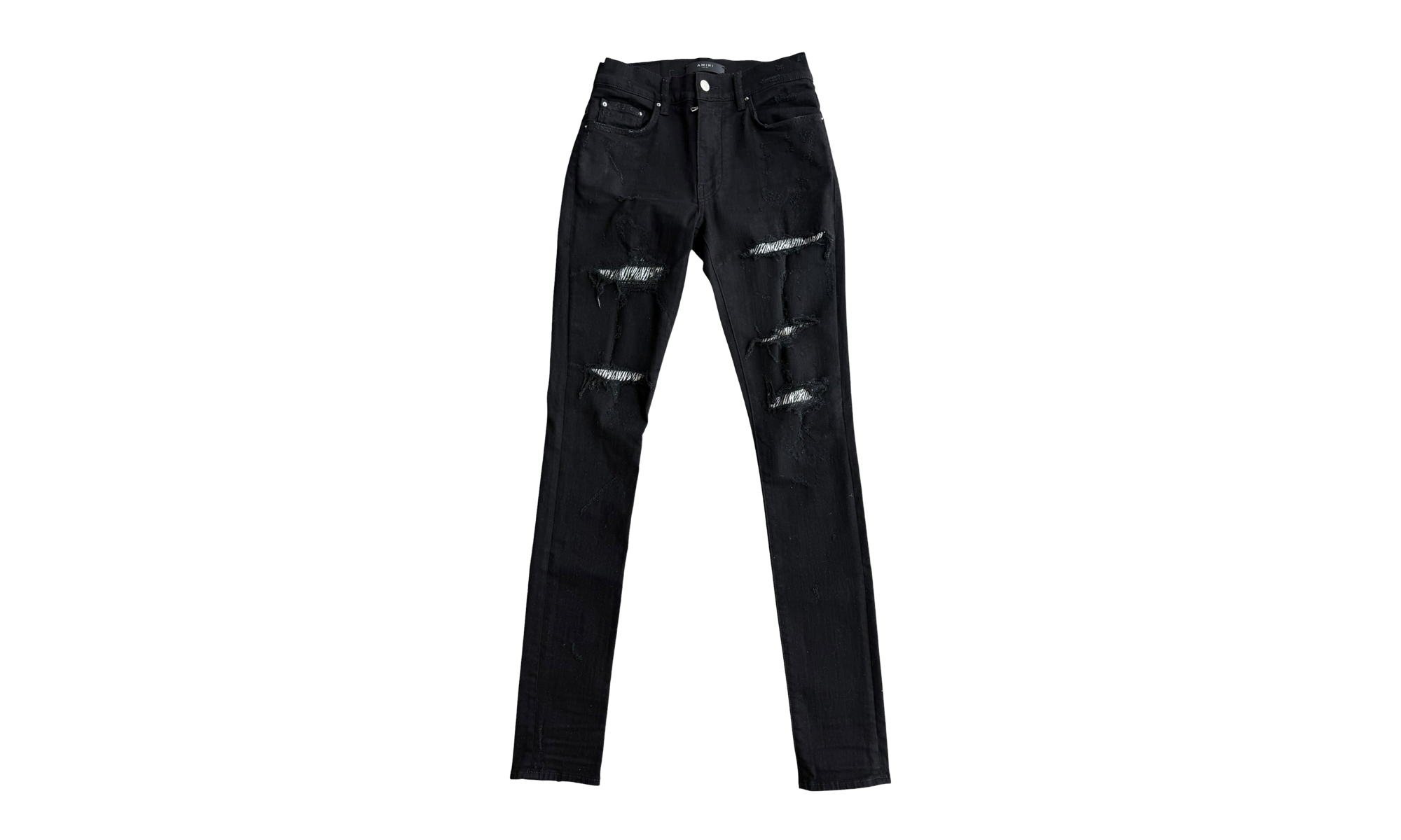 Zebra Cyrstal Patch Jeans "Black" AMR005