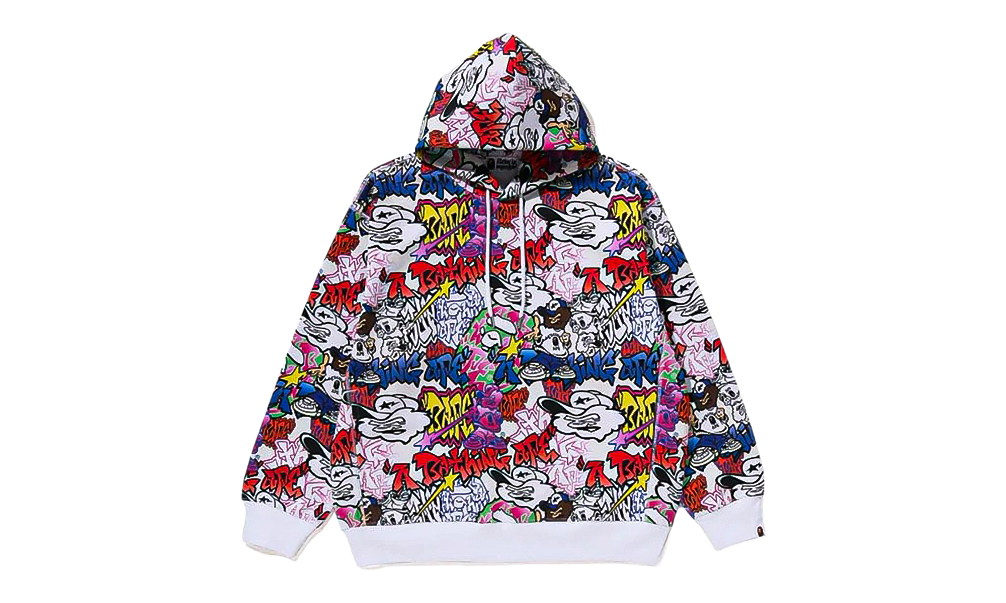 Graffiti Pattern Pullover Hoodie "Multicolor" 067YLRTF