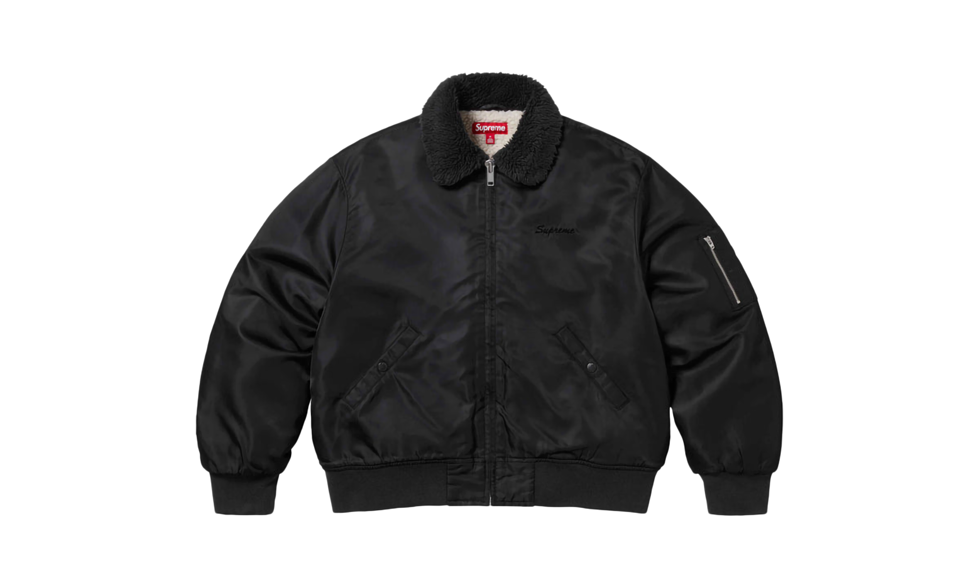 AOI Nylon Bomber Jacket "SS25 - Black" SU25485