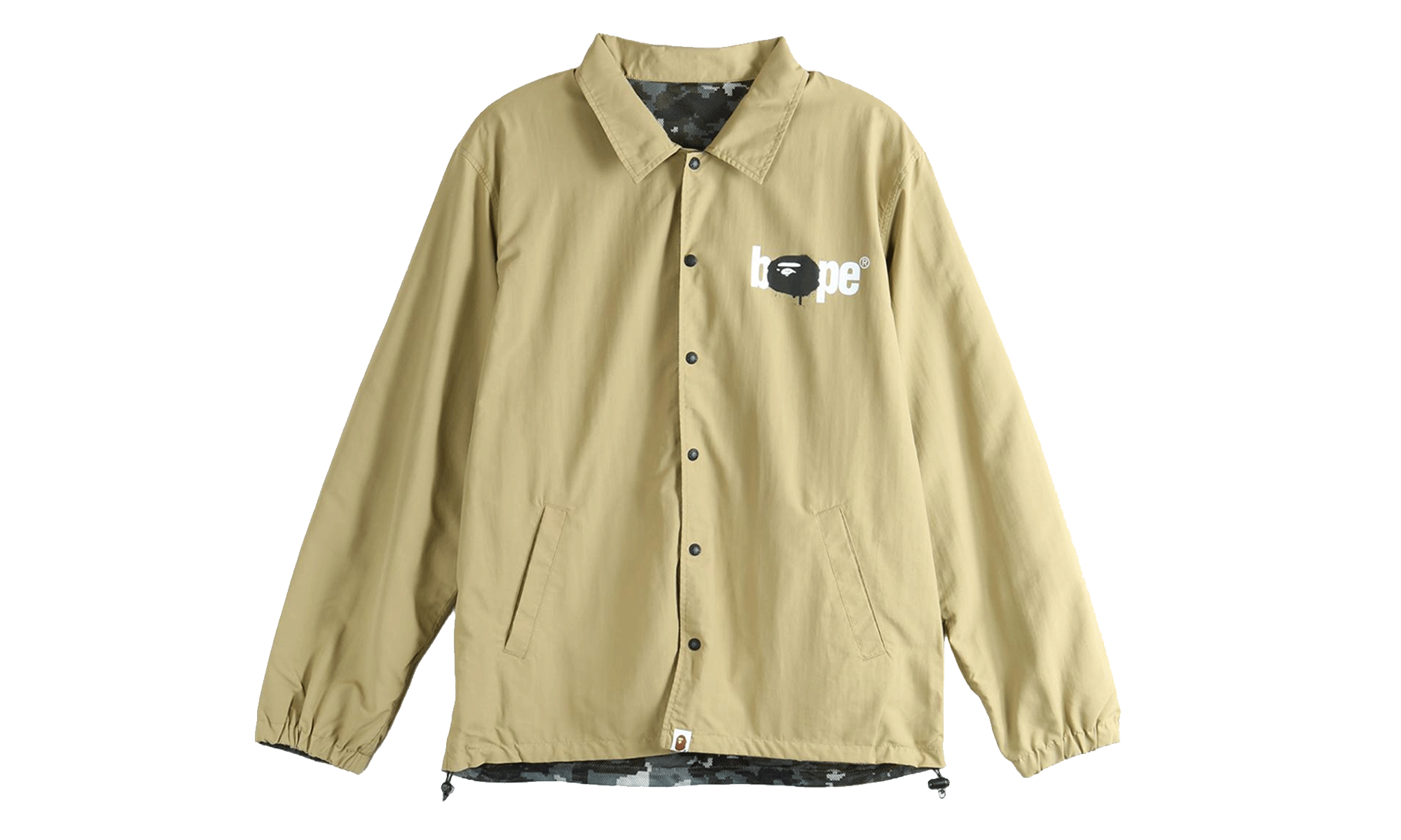 Bape Reversible Coach Jacket "Beige" 1M30140010 BEI
