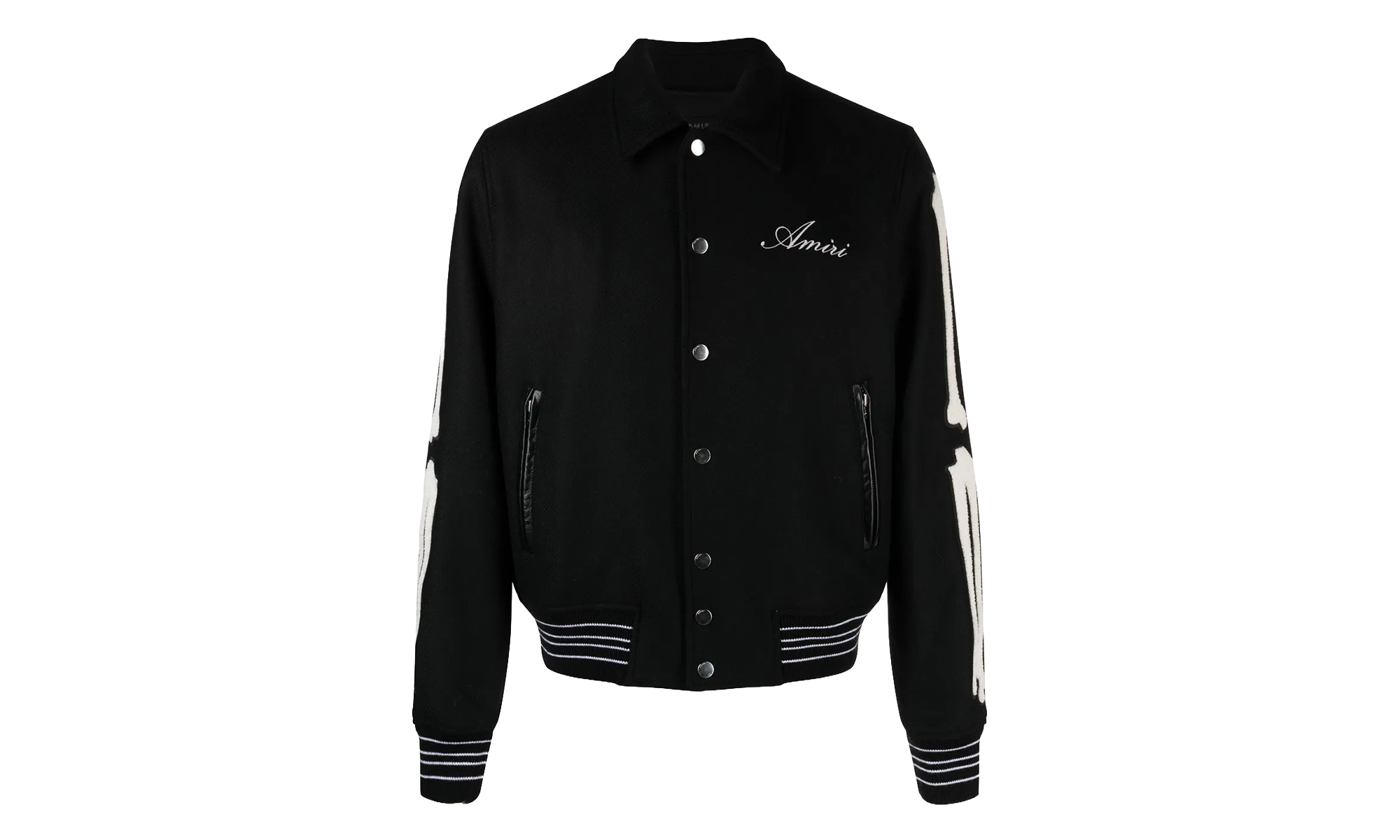 Bones Varsity Jacket "Black / White" XMOS002 001