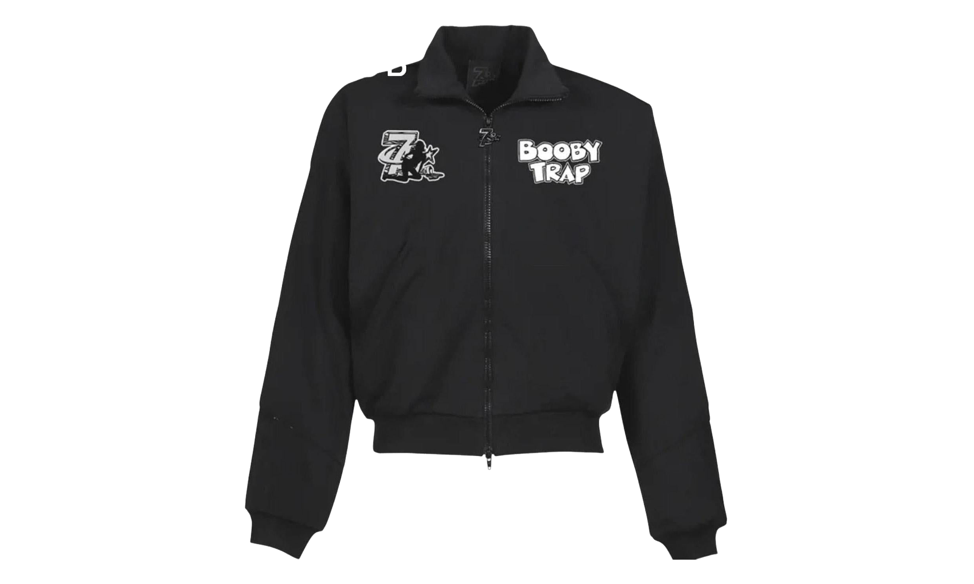 Booby Trap Nylon Zip Up Jacket "Black" TS7025