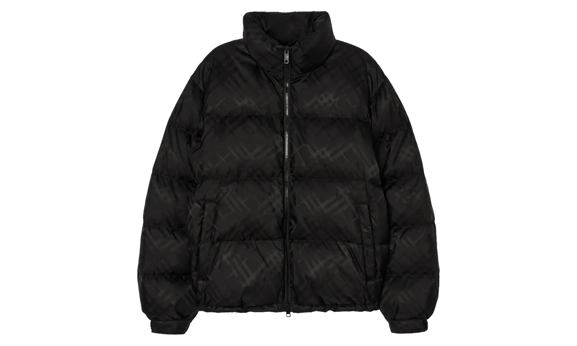Check Nylon Highlands Puffer Jacket "Black" 8131371