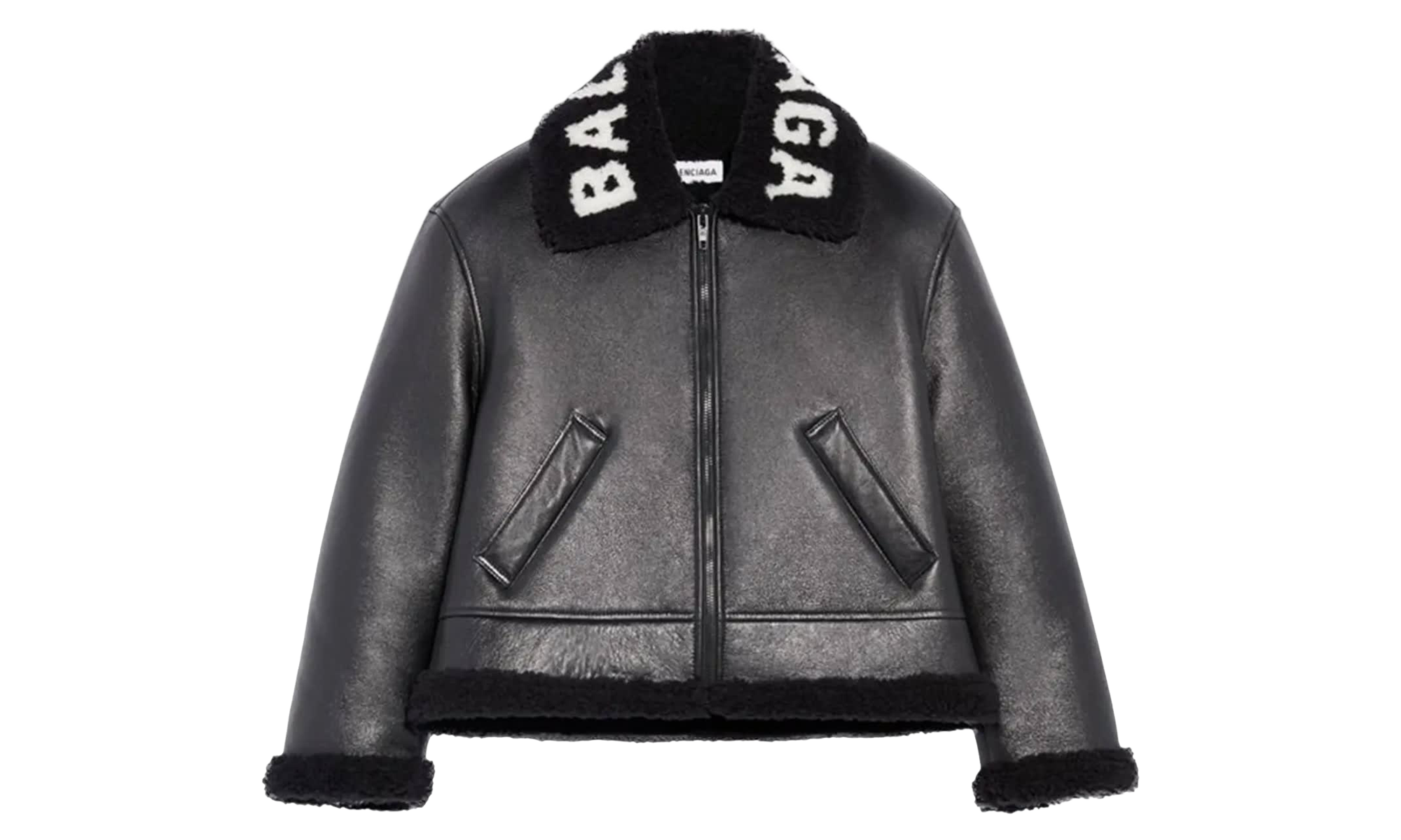 Cocoon Shearling Leather Jacket "Black" 646463 TKS31 1069