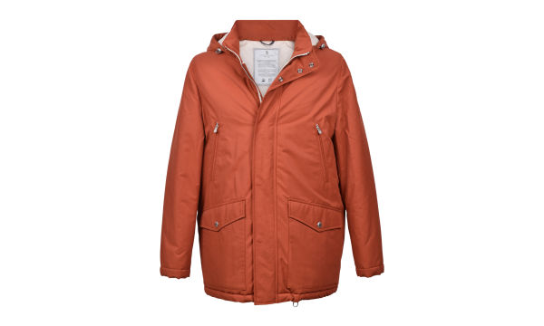 Cotton Blend Puffer Jacket "Rust" BRUN2383