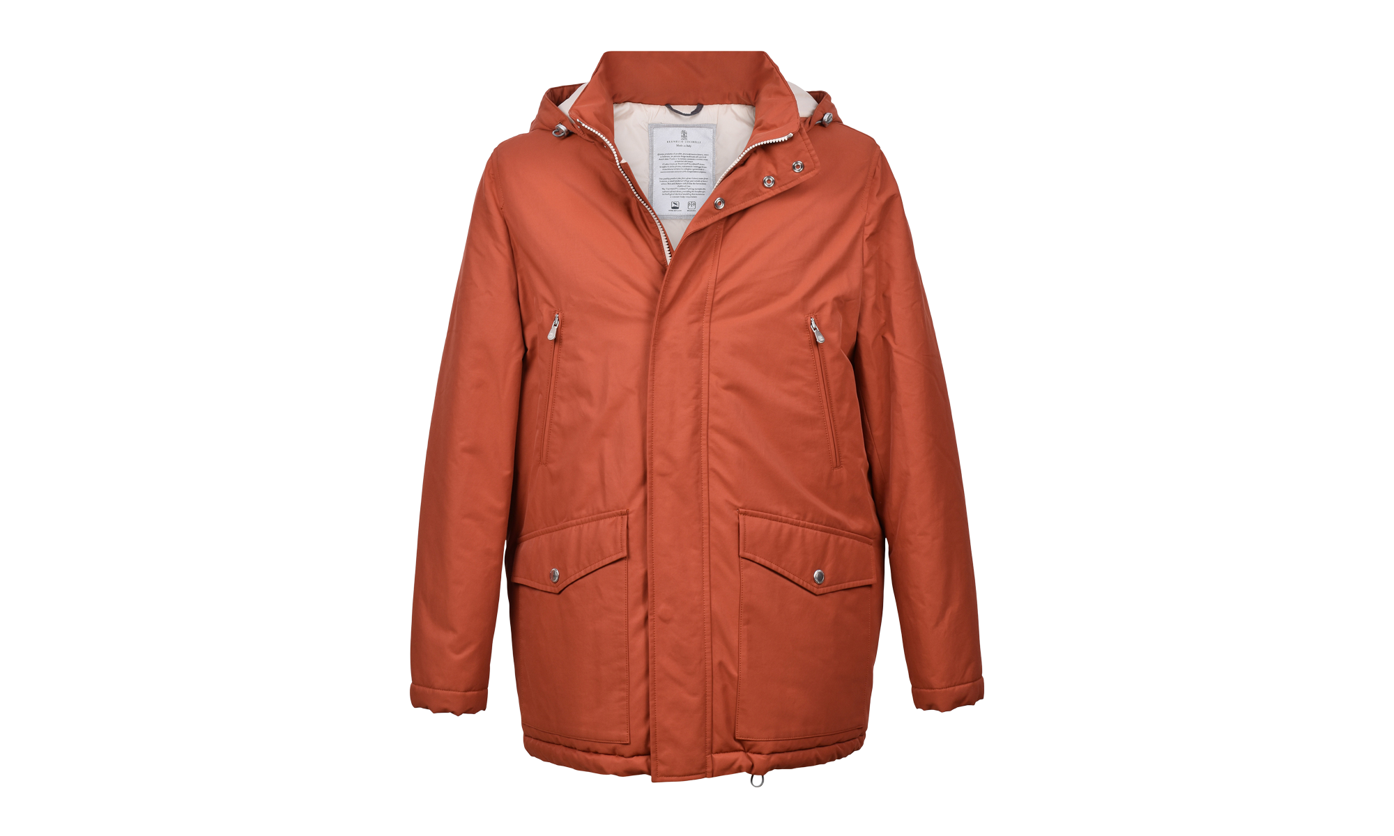 Cotton Blend Puffer Jacket "Rust" BRUN2383