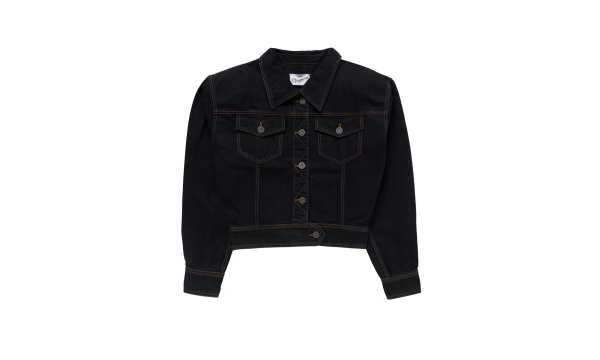 Cropped Denim Jacket "Black" VAQ10J005
