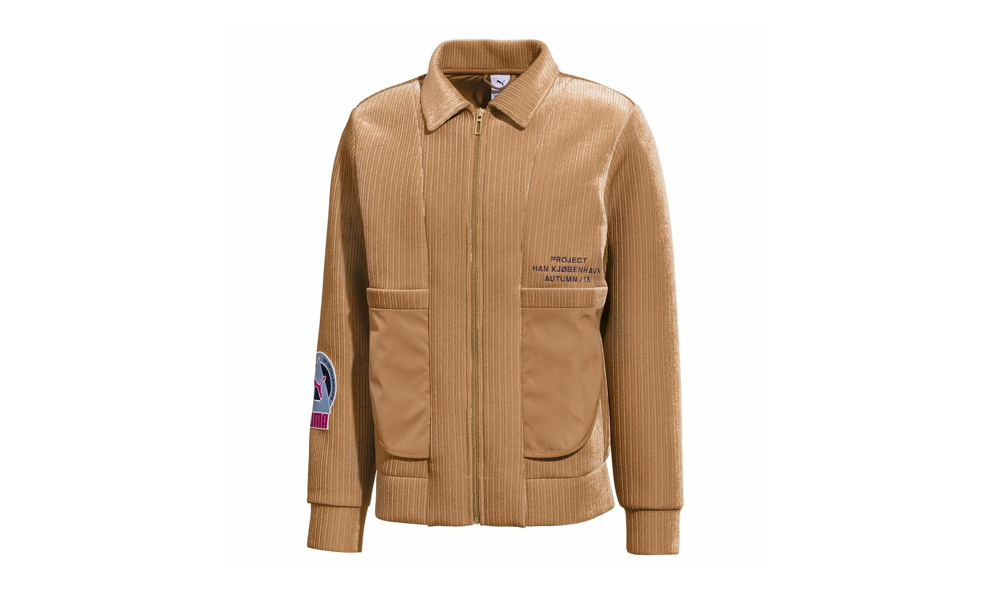 Crossover Splicing lapel Jacket "Han Bomber - Khaki" 576885 74