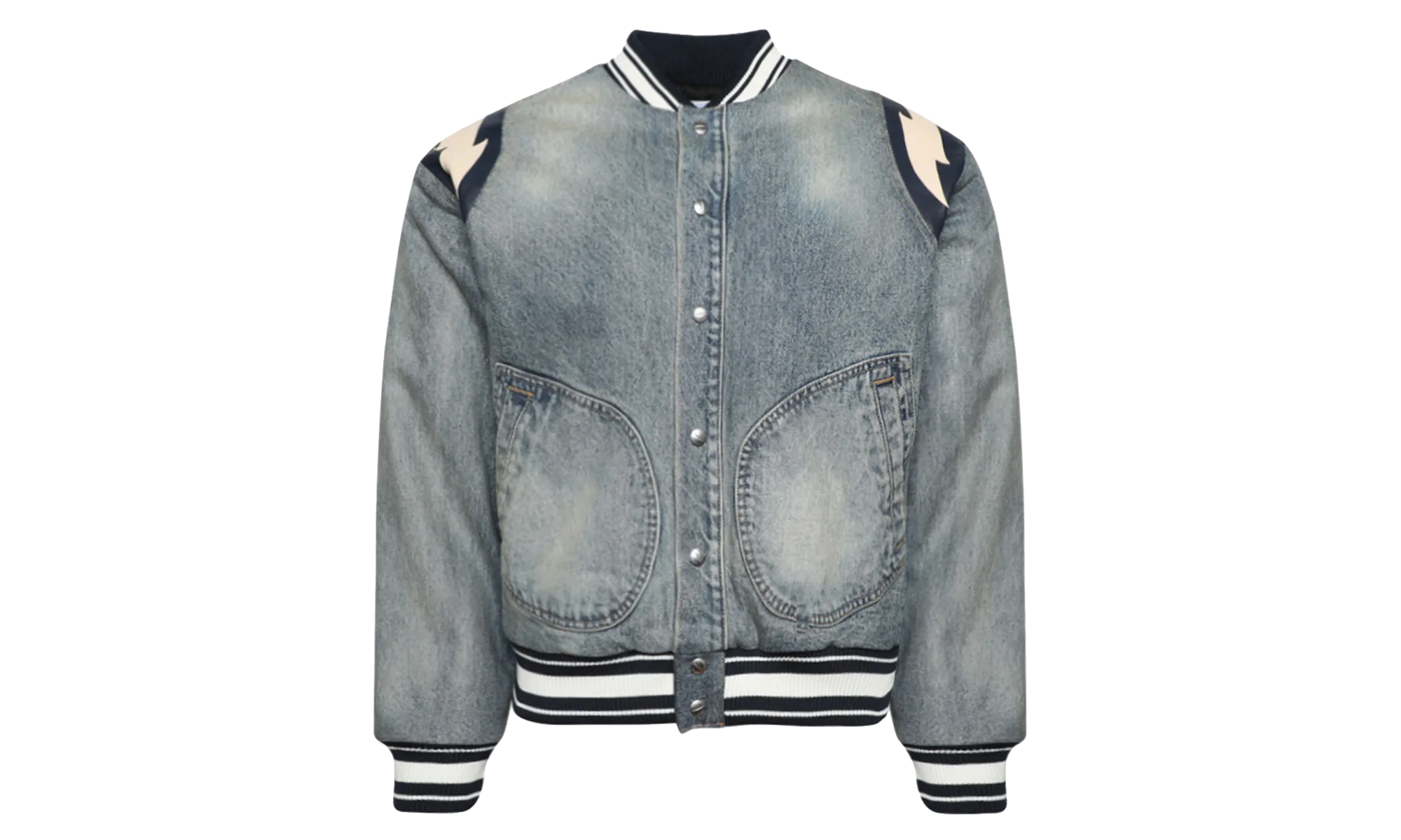 Denim Lightning Varsity Jacket "Blue" RHPS24JA06012305