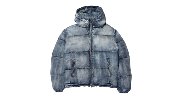 DENIM PUFFER JACKET "Blue" P629 DIPJ423