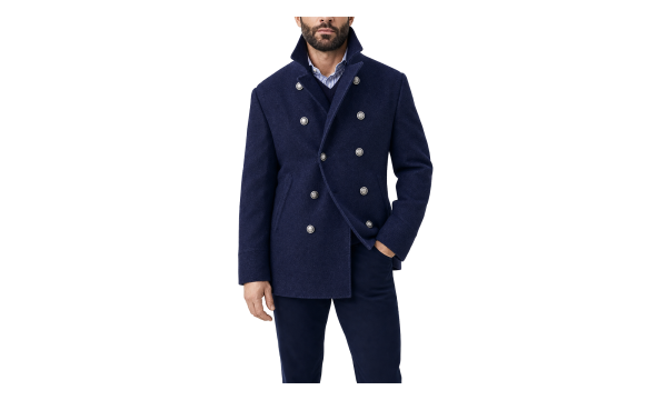Denim Wool Double Breasted Jacket "Denim" BRUN2750
