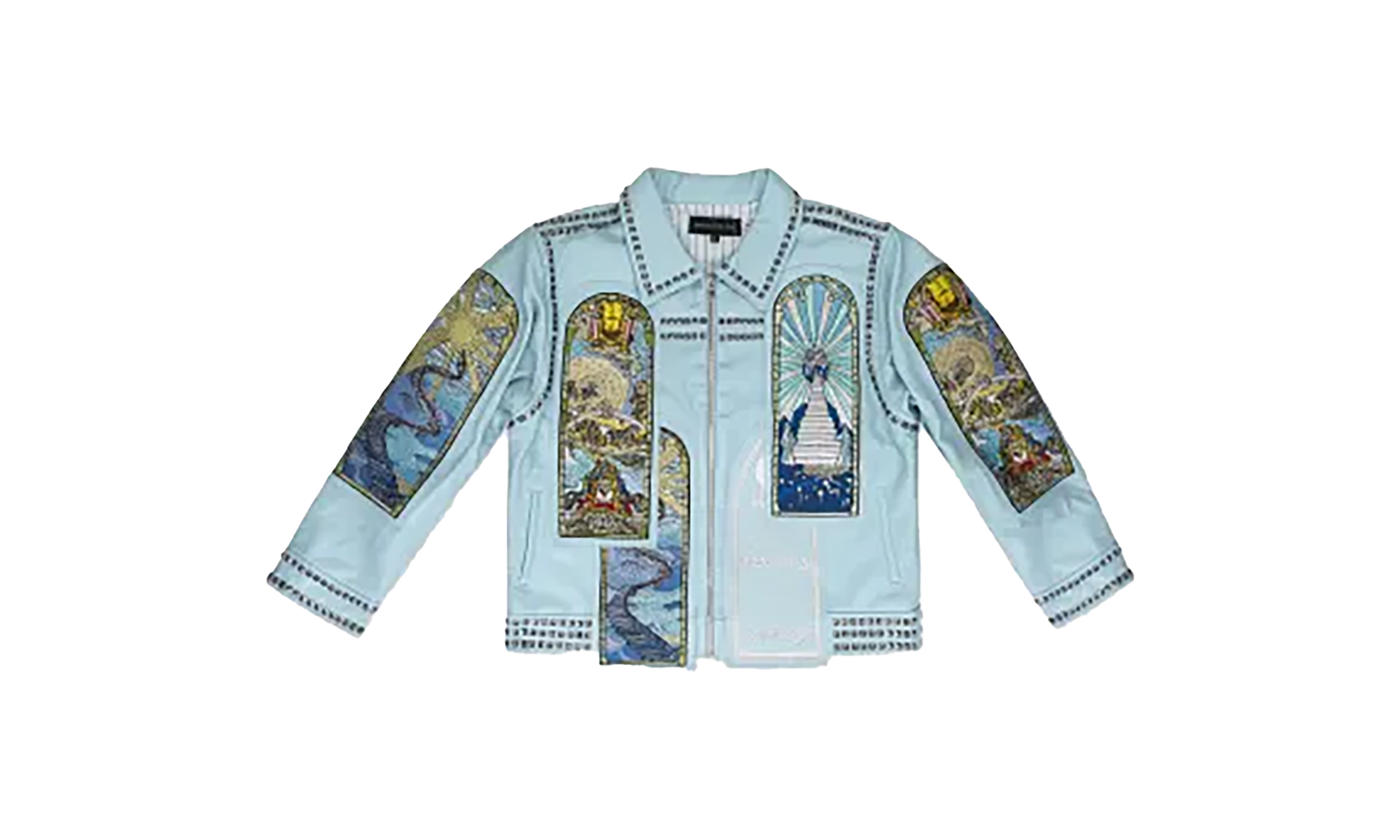 Eternity Leather Jacket "Blue" 1131110008SS24