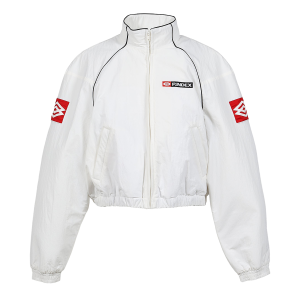 Exaggerated Shoulder Track Jacket "White" PI00010