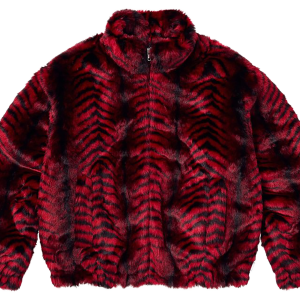 Faux Fur Windstopper Bomber Jacket "SS26 - Red" SU28423