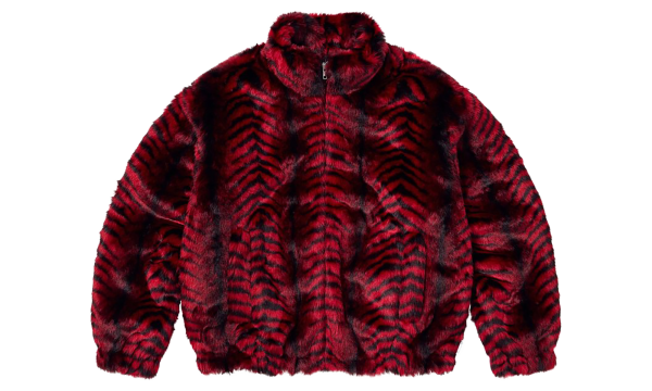 Faux Fur Windstopper Bomber Jacket "SS26 - Red" SU28423