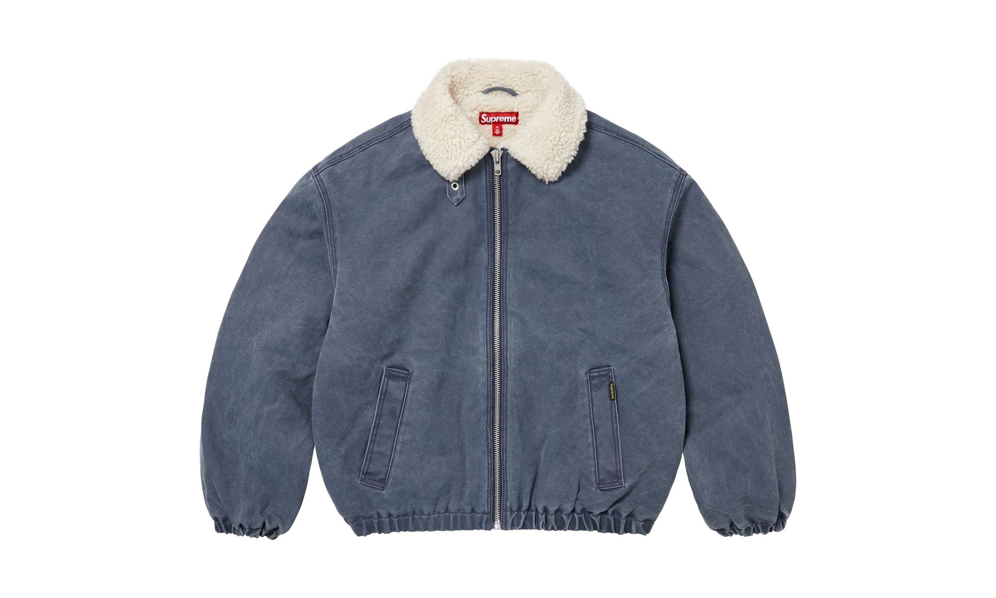 Faux Sherling Lined Bomber Jacket "FW25 - Navy" SU26189