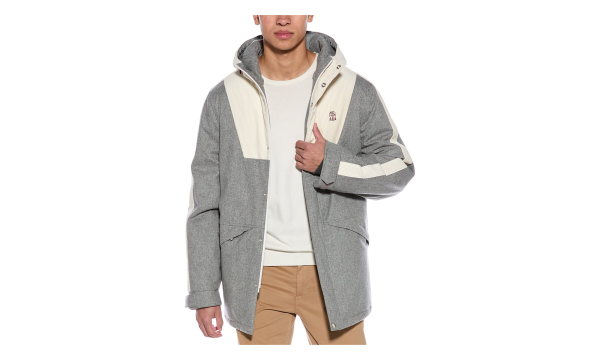 Hooded Jacket "Light Grey" BRUN2318