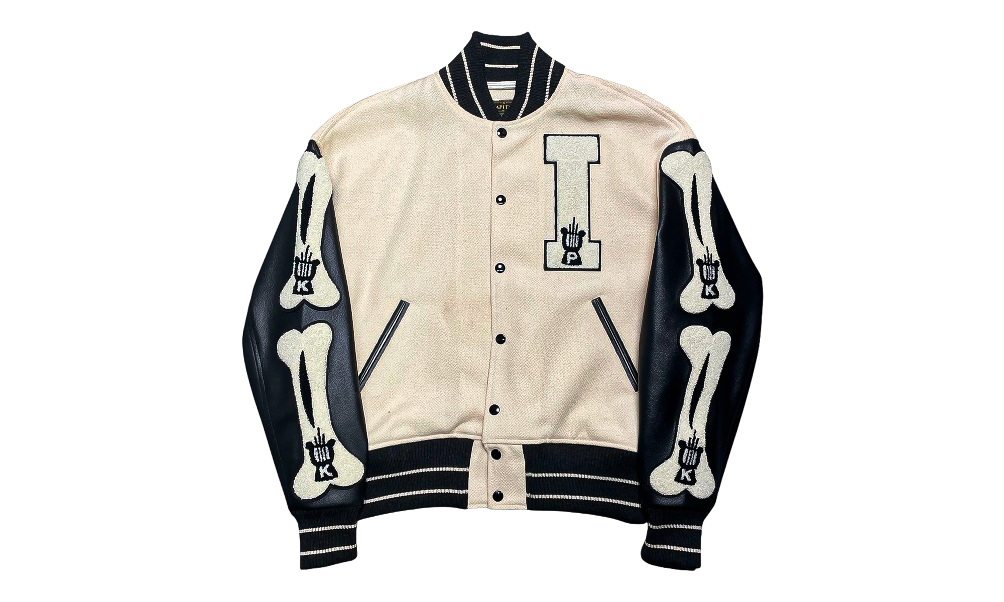 I-Five Varsity Jacket "Cream / Black" KAP031